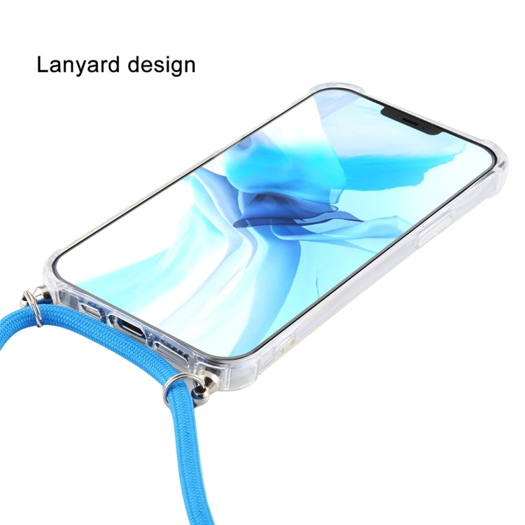 For iPhone 16 Pro Max Four-Corner Shockproof Transparent TPU Case with Lanyard(Gold) - iPhone 16 Pro Max Cases by buy2fix | Online Shopping UK | buy2fix