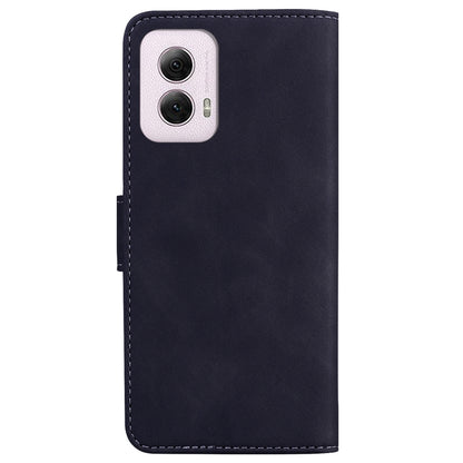 For Motorola Moto G Power 5G 2024 Skin Feel Pure Color Flip Leather Phone Case(Black) - Motorola Cases by buy2fix | Online Shopping UK | buy2fix