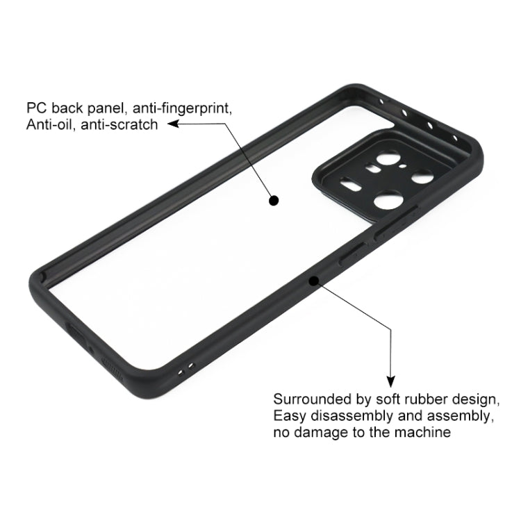 For Xiaomi 13 Pro Frosted TPU + Transparent PC Phone Case(Black) - 13 Pro Cases by buy2fix | Online Shopping UK | buy2fix