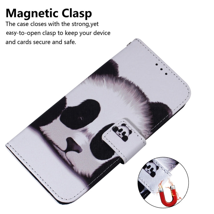 For iPhone 16 Coloured Drawing Flip Leather Phone Case(Panda) - iPhone 16 Cases by buy2fix | Online Shopping UK | buy2fix