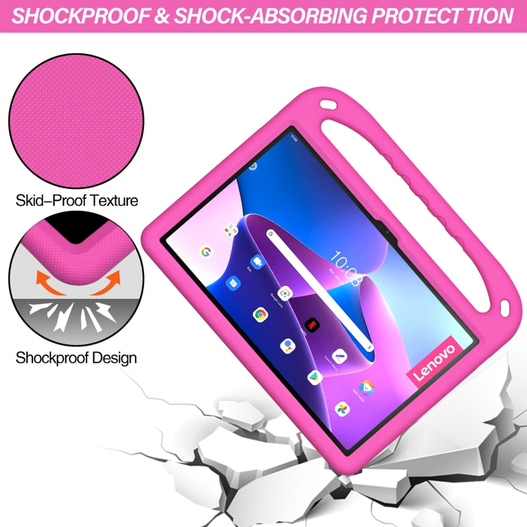 For Lenovo Pad Pro 2021 TB-J716F Handle Portable EVA Shockproof Tablet Case(Rose Red) - Lenovo by buy2fix | Online Shopping UK | buy2fix