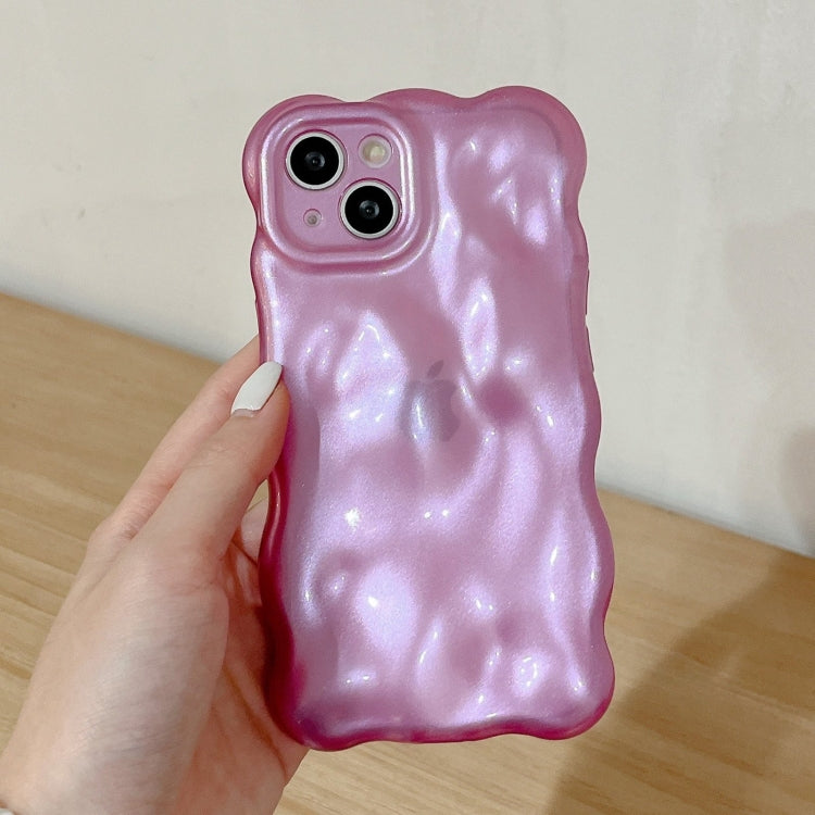 For iPhone 16 Pro Wave Bubbles TPU Phone Case(Pearlescent Purple) - iPhone 16 Pro Cases by buy2fix | Online Shopping UK | buy2fix