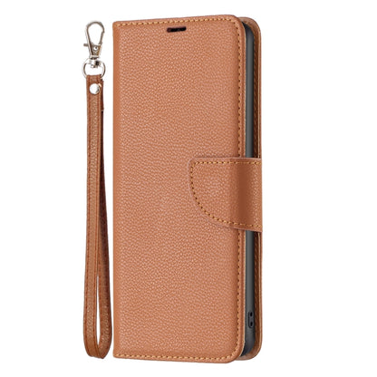 For Samsung Galaxy S24+ 5G Litchi Texture Pure Color Flip Leather Phone Case(Brown) - Galaxy S24+ 5G Cases by buy2fix | Online Shopping UK | buy2fix