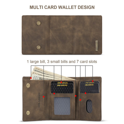 For Sony Xperia 10 VI DG.MING M1 Series 3-Fold Multi Card Wallet + Magnetic Phone Case(Coffee) - Sony Cases by DG.MING | Online Shopping UK | buy2fix