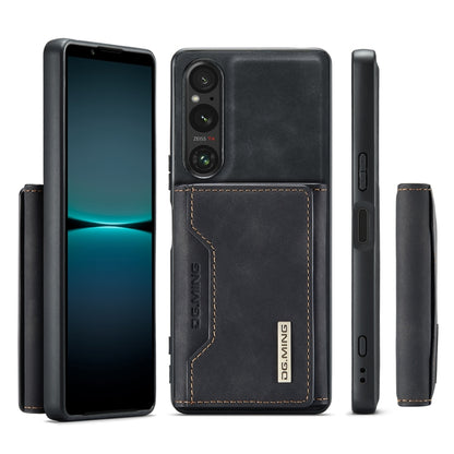 For Sony Xperia 1 V DG.MING M2 Series 3-Fold Multi Card Bag + Magnetic Phone Case(Black) - Sony Cases by DG.MING | Online Shopping UK | buy2fix