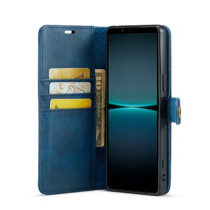 For Sony Xperia 1 VI DG.MING Crazy Horse Texture Detachable Magnetic Leather Phone Case(Blue) - Sony Cases by DG.MING | Online Shopping UK | buy2fix