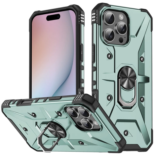 For iPhone 16 Pro Ring Holder Phone Case(Midnight Green) - iPhone 16 Pro Cases by buy2fix | Online Shopping UK | buy2fix