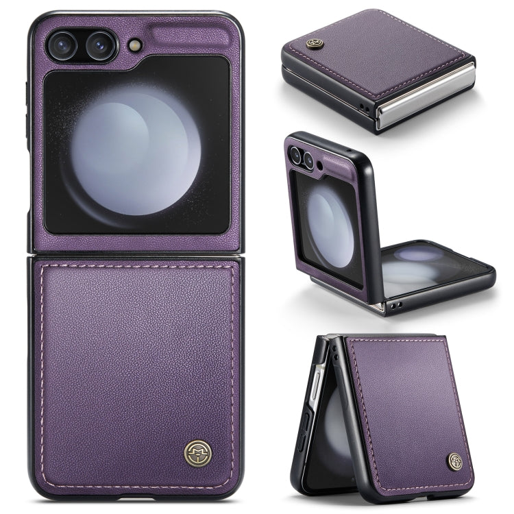 For Samsung Galaxy Z Flip5 CaseMe 023 Butterfly Buckle Litchi Texture RFID Anti-theft Leather Phone Case(Pearly Purple) - Galaxy Z Flip5 Cases by CaseMe | Online Shopping UK | buy2fix