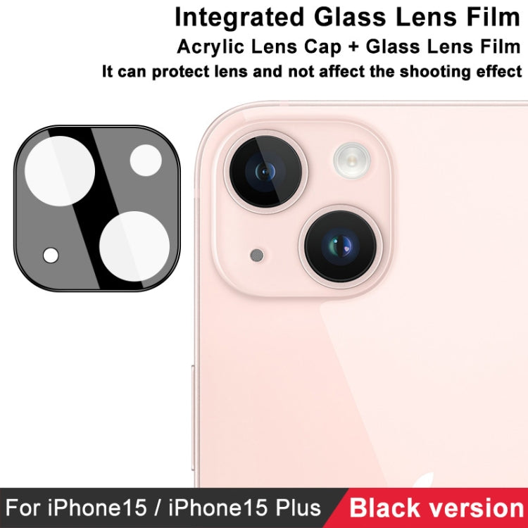 For iPhone 15  / 15 Plus imak High Definition Integrated Glass Lens Film Black Version - iPhone 15 Plus Tempered Glass by imak | Online Shopping UK | buy2fix