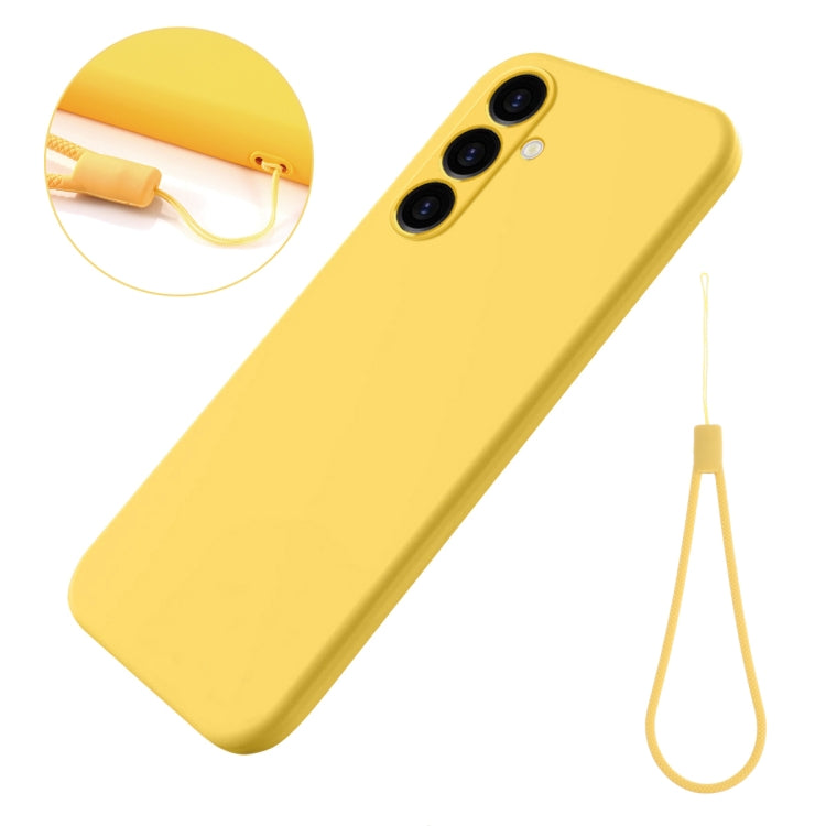 For Samsung Galaxy S23 FE 5G Pure Color Liquid Silicone Shockproof Phone Case(Yellow) - Galaxy S23 FE 5G Cases by buy2fix | Online Shopping UK | buy2fix