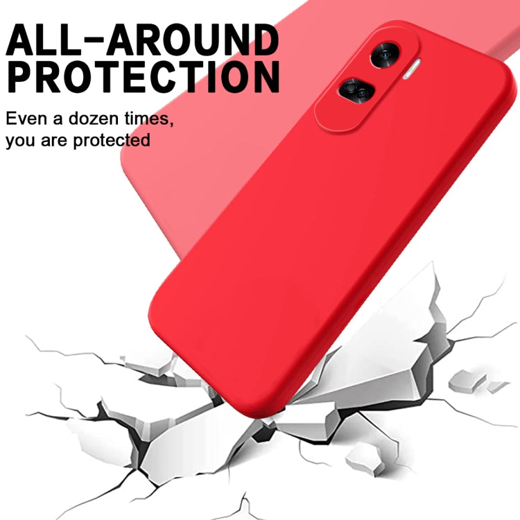 For Honor 90 Lite / X50i Pure Color Liquid Silicone Shockproof Phone Case(Red) - Honor Cases by buy2fix | Online Shopping UK | buy2fix