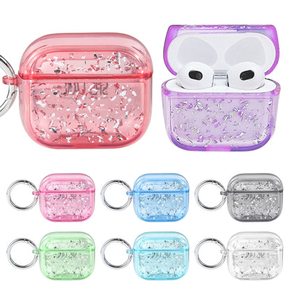 For AirPods Pro 2 Silver Foil Epoxy Bluetooth Earphone Protective Case(Pink) - For AirPods Pro 2 by buy2fix | Online Shopping UK | buy2fix