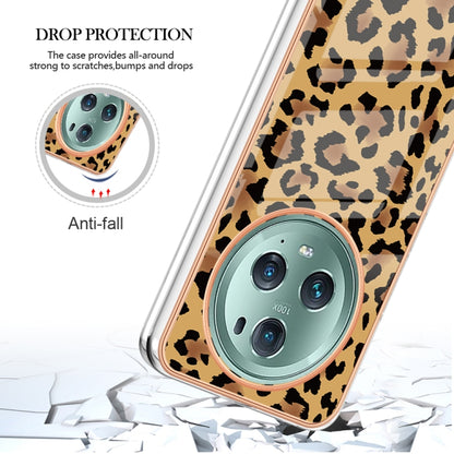 For Honor Magic 5 Pro Electroplating Marble Dual-side IMD Phone Case(Leopard Print) - Honor Cases by buy2fix | Online Shopping UK | buy2fix