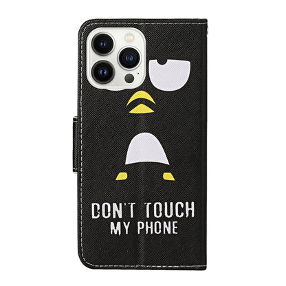 For iPhone 16 Pro Max 3D Colored Drawing Flip Leather Phone Case(Penguins) - iPhone 16 Pro Max Cases by buy2fix | Online Shopping UK | buy2fix