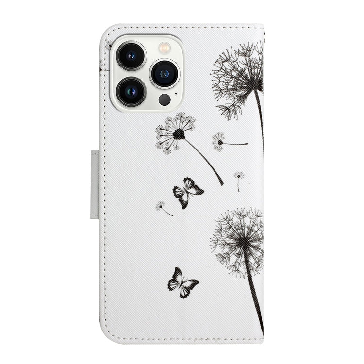 For iPhone 16 Pro 3D Colored Drawing Flip Leather Phone Case(Dandelions) - iPhone 16 Pro Cases by buy2fix | Online Shopping UK | buy2fix