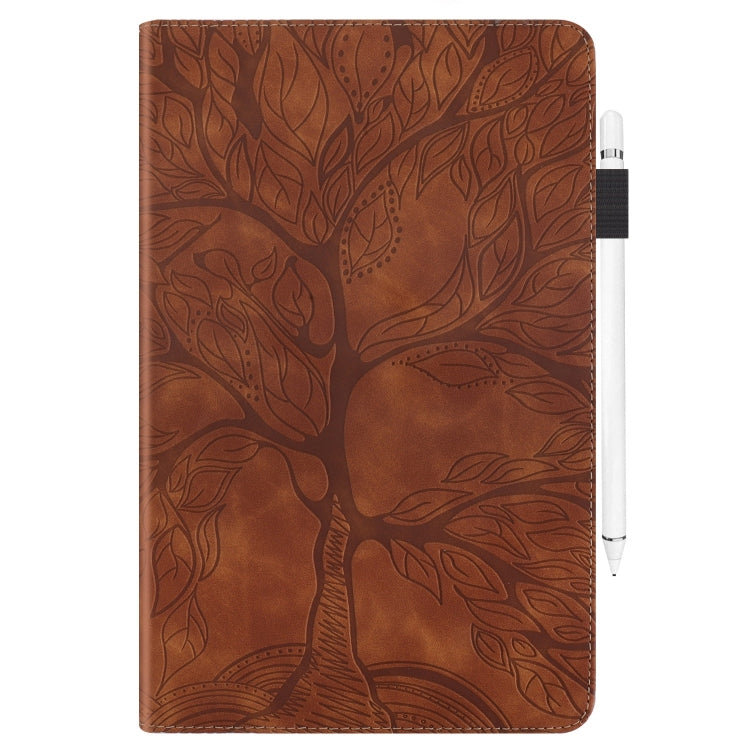 For Samsung Galaxy Tab S9+ Life Tree Series Horizontal Flip Leather Tablet Case(Brown) - Galaxy Tab S9+ Cases by buy2fix | Online Shopping UK | buy2fix