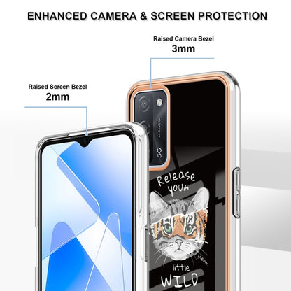 For OPPO A55 5G / A53s 5G / A54 4G Electroplating Marble Dual-side IMD Phone Case(Natural Growth) - OPPO Cases by buy2fix | Online Shopping UK | buy2fix