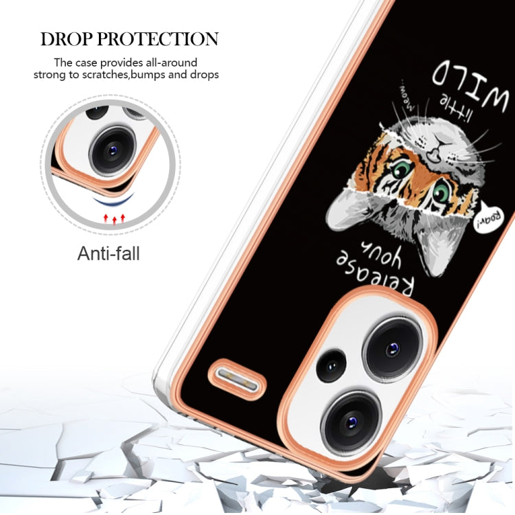 For Xiaomi Redmi Note 13 Pro+ 5G Electroplating Marble Dual-side IMD Phone Case(Natural Growth) - Note 13 Pro+ Cases by buy2fix | Online Shopping UK | buy2fix