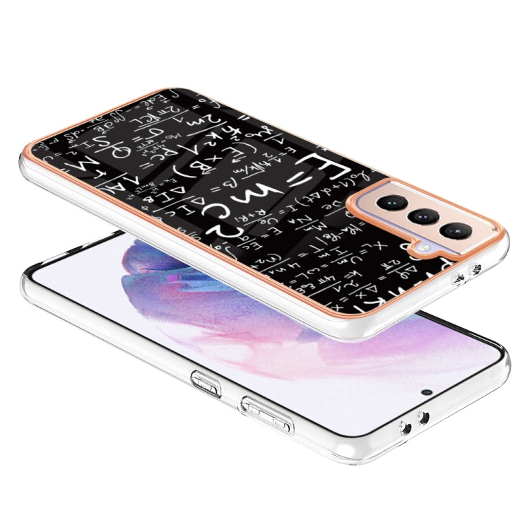For Samsung Galaxy S21+ 5G Electroplating Marble Dual-side IMD Phone Case(Equation) - Galaxy S21+ 5G Cases by buy2fix | Online Shopping UK | buy2fix