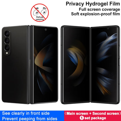 For Samsung Galaxy Z Fold4 5G 1 Sets imak Anti-spy Curved Full Screen Hydrogel Film (Outer Screen + Inner Screen) - Galaxy Tempered Glass by imak | Online Shopping UK | buy2fix