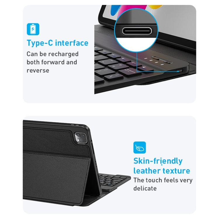 For iPad 10th Gen 10.9 2022 WiWU Skin Feel Magnetic Detachable Keyboard Tablet Case(Pink) - Universal by WIWU | Online Shopping UK | buy2fix