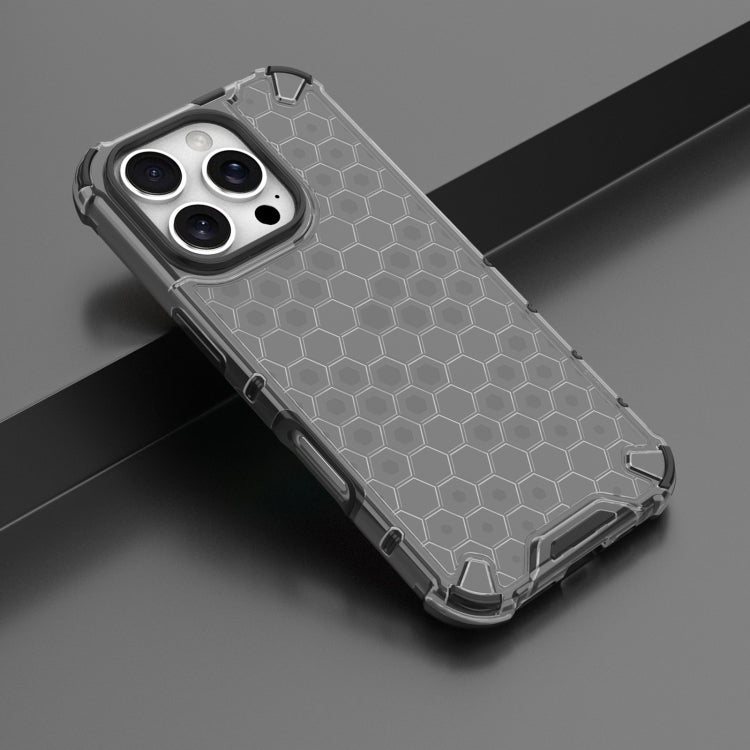 For iPhone 16 Pro Honeycomb Shockproof Phone Case(Black) - iPhone 16 Pro Cases by buy2fix | Online Shopping UK | buy2fix