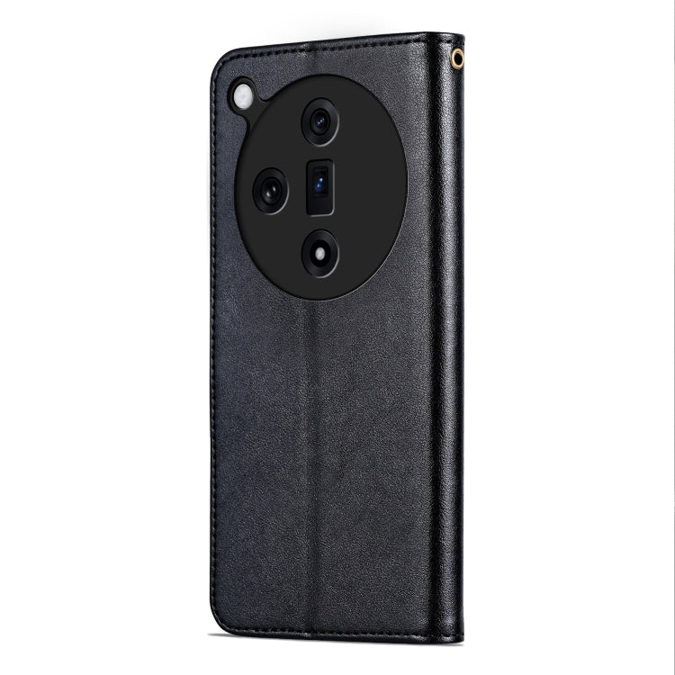 For OPPO Find X7 AZNS Sheepskin Texture Flip Leather Phone Case(Black) - Find X7 Cases by AZNS | Online Shopping UK | buy2fix