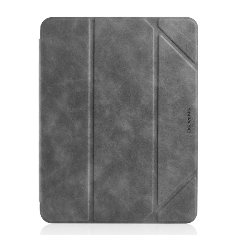 For iPad 10.2 2021 / 2020 / 2019 DG.MING See Series Horizontal Flip Leather Case with Holder & Pen Holder(Grey) - iPad 10.2 Cases by DG.MING | Online Shopping UK | buy2fix