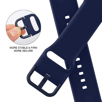 For Apple Watch Series 8 45mm Pin Buckle Silicone Watch Band(Midnight Blue) - Watch Bands by buy2fix | Online Shopping UK | buy2fix