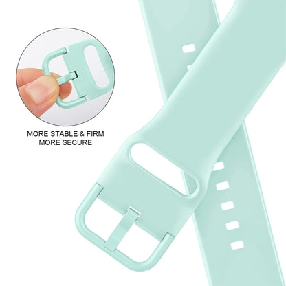 For Apple Watch Series 3 38mm Pin Buckle Silicone Watch Band(Mint Green) - Watch Bands by buy2fix | Online Shopping UK | buy2fix