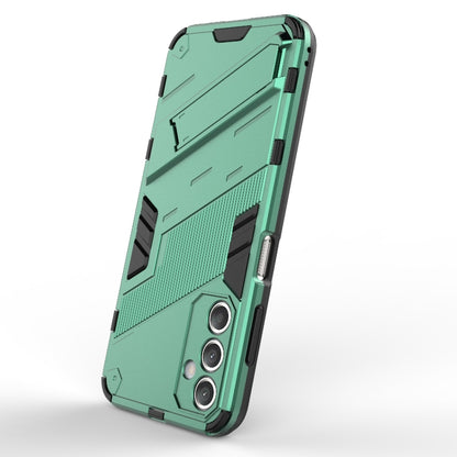 For Samsung Galaxy A25 5G Punk Armor 2 in 1 PC + TPU Shockproof Phone Case with Invisible Holder(Green) - Galaxy Phone Cases by buy2fix | Online Shopping UK | buy2fix