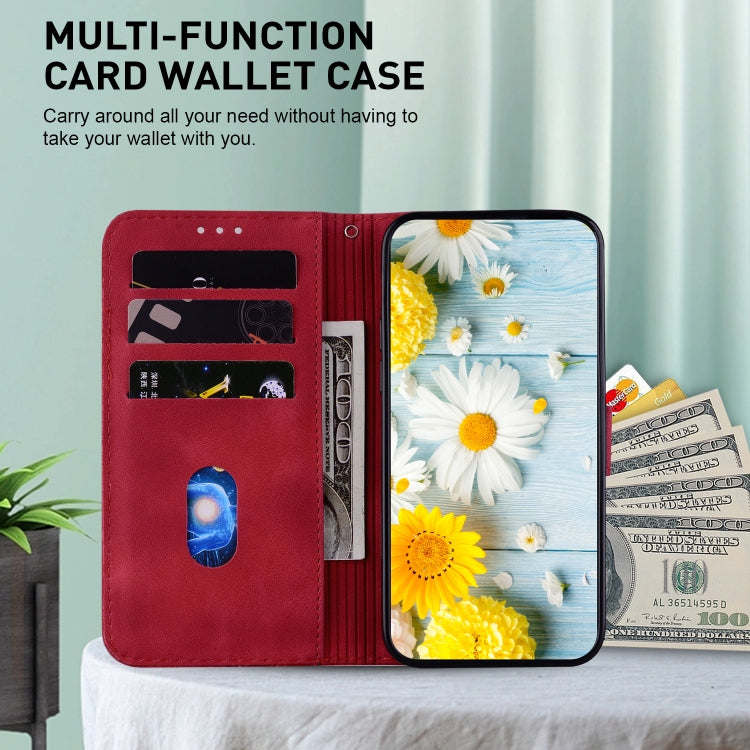 For Xiaomi Redmi K70E / Poco X6 Pro Lily Embossed Leather Phone Case(Red) - K70E Cases by buy2fix | Online Shopping UK | buy2fix