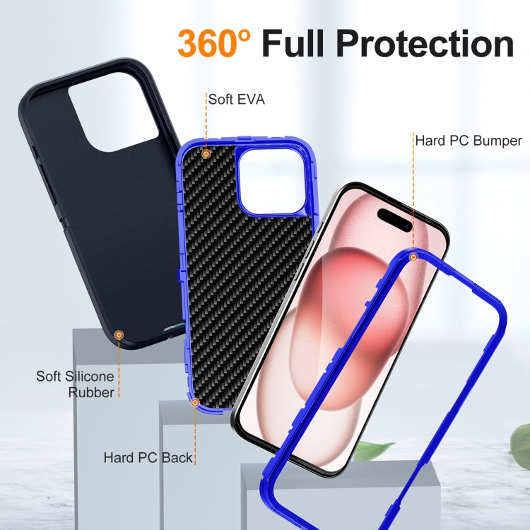 For iPhone 16 Pro Life Waterproof Rugged Phone Case(Dark Blue + Royal Blue) - iPhone 16 Pro Cases by buy2fix | Online Shopping UK | buy2fix