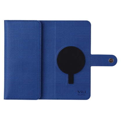For iPhone 15 Pro Max ViLi GHB Series MagSafe Magnetic Zipper Leather Phone Case(Blue) - iPhone 15 Pro Max Cases by ViLi | Online Shopping UK | buy2fix