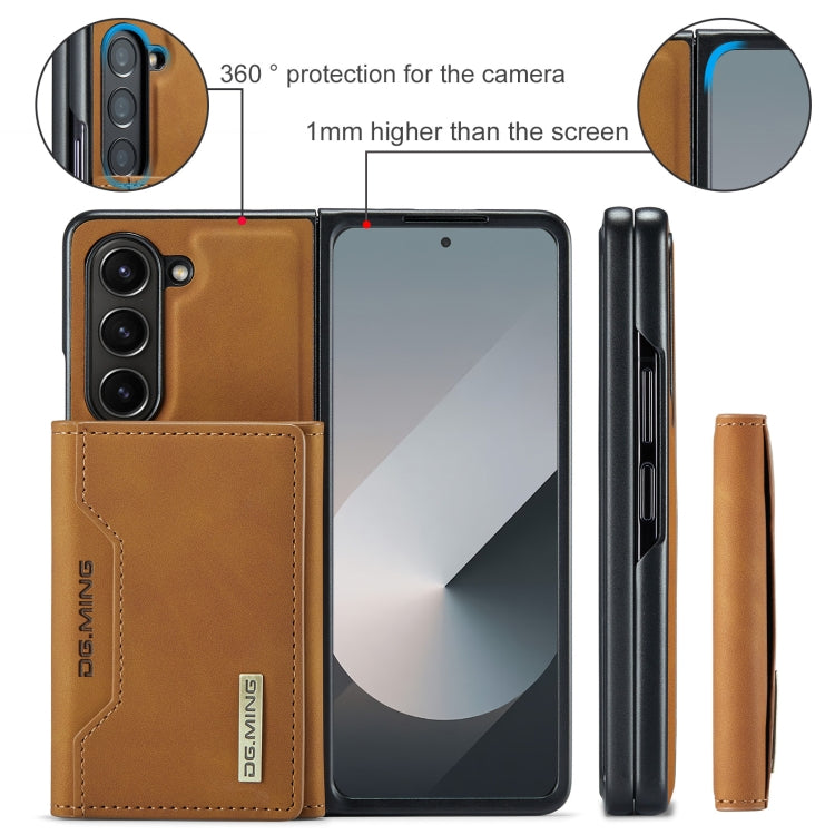 For Samsung Galaxy Z Fold6 DG.MING M2 Series 3-Fold Multi Card Bag + Magnetic Phone Case(Brown) - Galaxy Z Fold6 5G Cases by DG.MING | Online Shopping UK | buy2fix