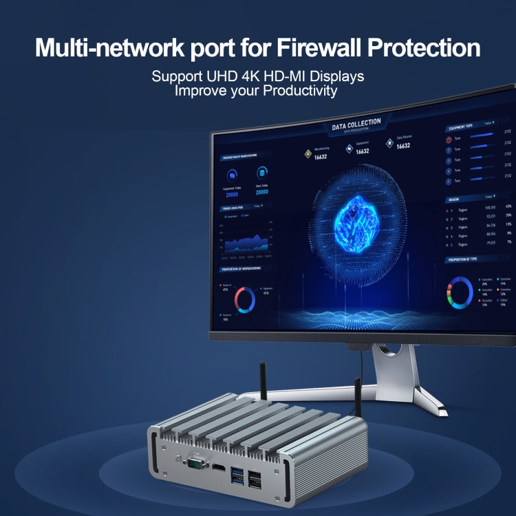 HYSTOU PO9B-J4125-6L Embedded Intel Celeron J4125 Processor Six Network Ports Mini Host, Specification:24GB+512GB+1TB - Windows Mini PCs by HYSTOU | Online Shopping UK | buy2fix