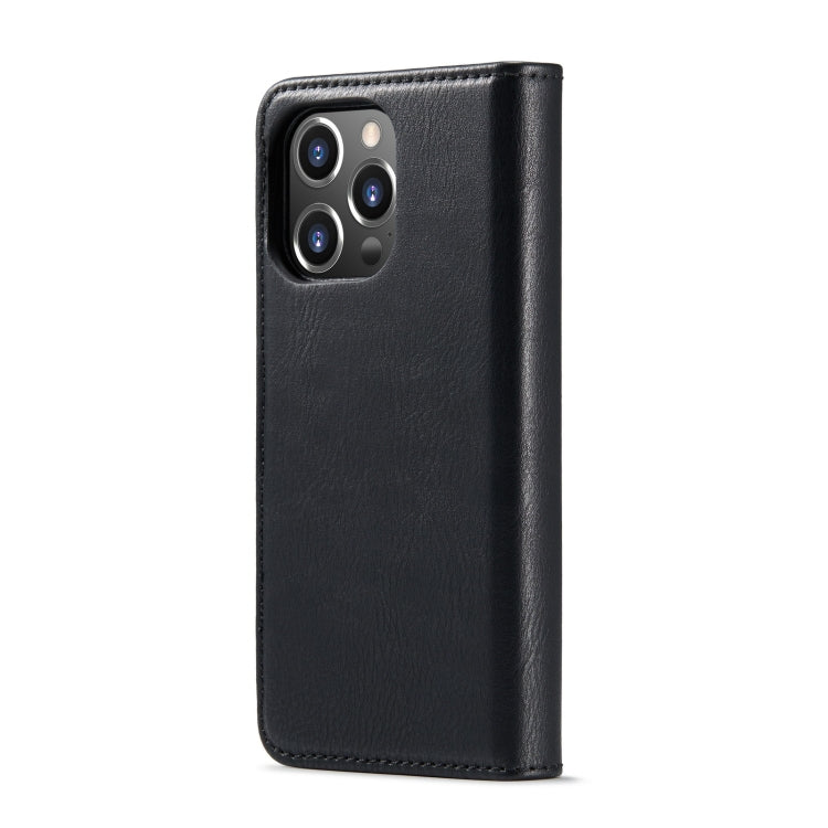 For iPhone 15 Pro DG.MING Crazy Horse Texture Detachable Magnetic Leather Phone Case(Black) - iPhone 15 Pro Cases by DG.MING | Online Shopping UK | buy2fix