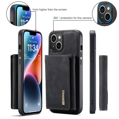 For iPhone 15 Plus DG.MING M1 Series 3-Fold Multi Card Wallet Leather Phone Case(Black) - iPhone 15 Plus Cases by DG.MING | Online Shopping UK | buy2fix