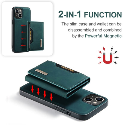 For iPhone 15 Plus DG.MING M2 Series 3-Fold Card Bag Wallet Leather Phone Case(Green) - iPhone 15 Plus Cases by DG.MING | Online Shopping UK | buy2fix