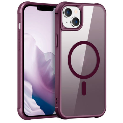 For iPhone 15 Plus MagSafe Magnetic Phone Case(Wine Red) - iPhone 15 Plus Cases by buy2fix | Online Shopping UK | buy2fix