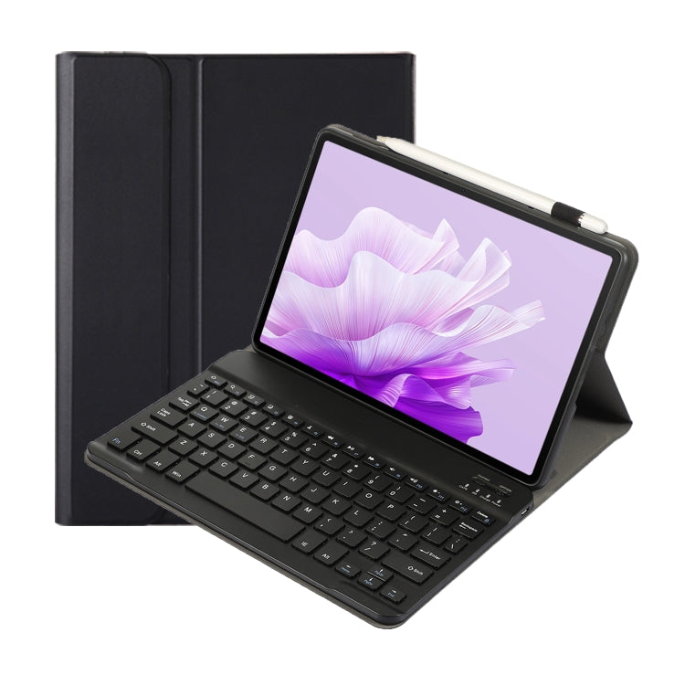 For Huawei MatePad Air 11.5 inch 2023 AH14 Lambskin Texture Ultra-thin Detachable Bluetooth Keyboard Leather Case(Black) - Huawei Keyboard by buy2fix | Online Shopping UK | buy2fix