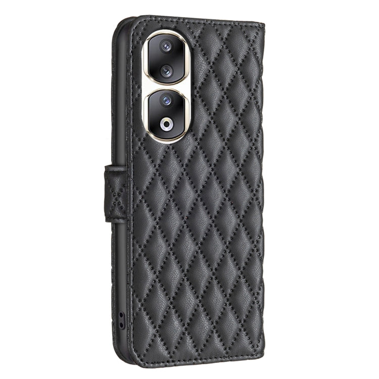 For Honor 90 Pro Diamond Lattice Wallet Flip Leather Phone Case(Black) - Honor Cases by buy2fix | Online Shopping UK | buy2fix