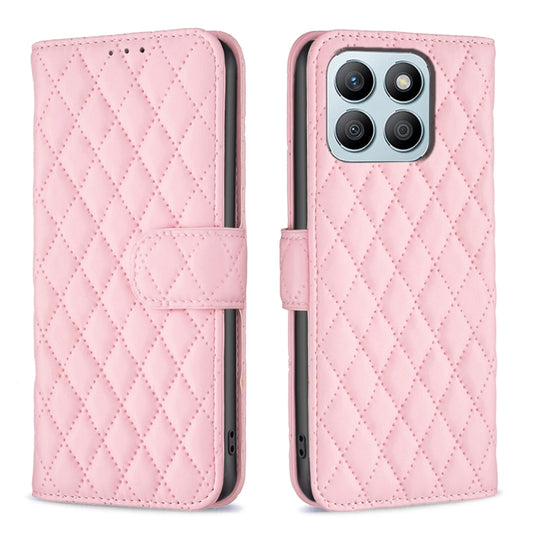 For Honor X8b Diamond Lattice Wallet Flip Leather Phone Case(Pink) - Honor Cases by buy2fix | Online Shopping UK | buy2fix