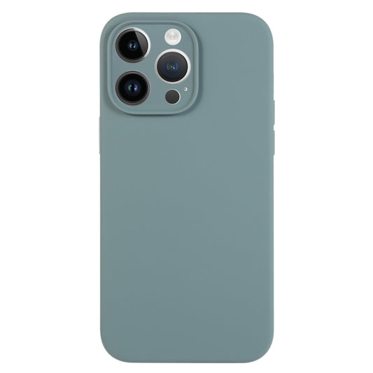 For iPhone 13 Pro Pure Color Liquid Silicone Fine Pore Phone Case(Pine Needle Green) - iPhone 13 Pro Cases by buy2fix | Online Shopping UK | buy2fix