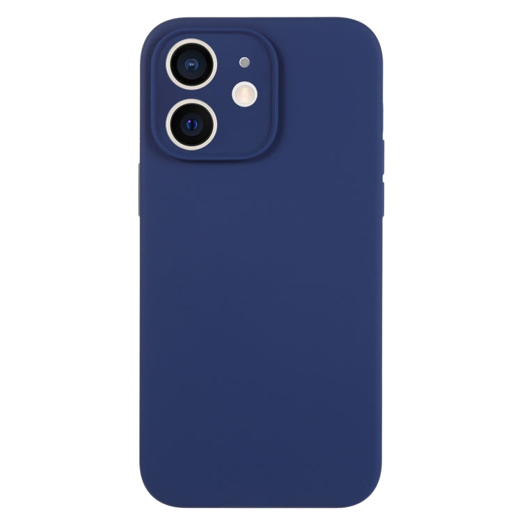 For iPhone 12 Pure Color Liquid Silicone Fine Pore Phone Case(Royal Blue) - iPhone 12 / 12 Pro Cases by buy2fix | Online Shopping UK | buy2fix