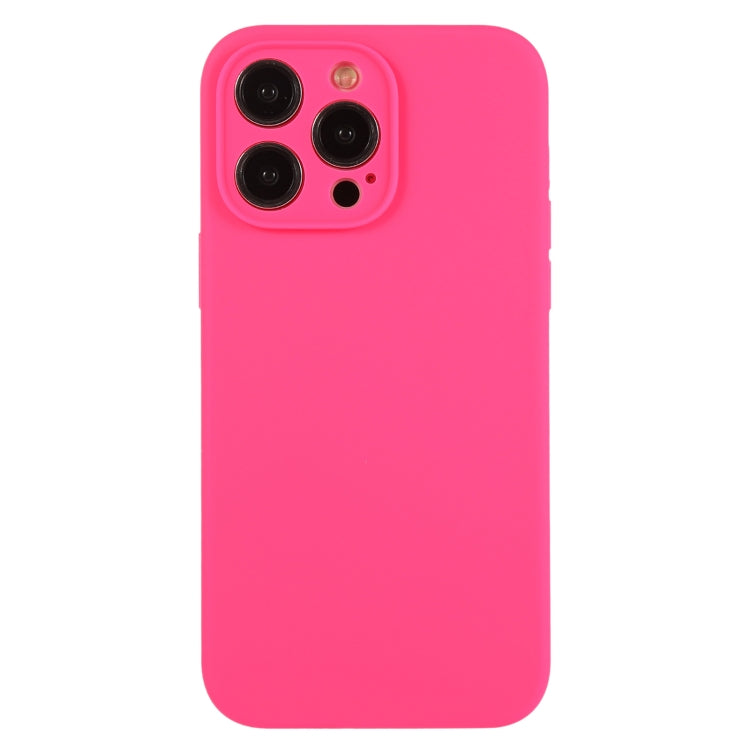 For iPhone 12 Pro Max Pure Color Liquid Silicone Fine Pore Phone Case(Fresh Pink) - iPhone 12 Pro Max Cases by buy2fix | Online Shopping UK | buy2fix
