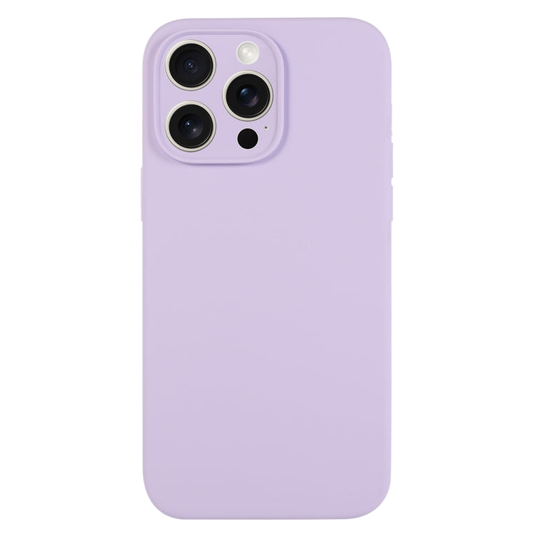 For iPhone 16 Pro Pure Color Liquid Silicone Fine Pore Phone Case(Lilac Purple) - iPhone 16 Pro Cases by buy2fix | Online Shopping UK | buy2fix