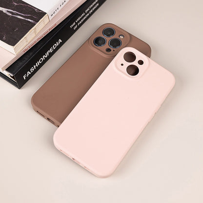 For iPhone 13 Pro Pure Color Liquid Silicone Fine Pore Phone Case(Sand Pink) - iPhone 13 Pro Cases by buy2fix | Online Shopping UK | buy2fix