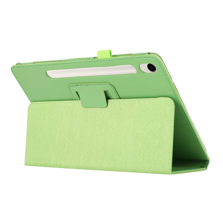 For Samsung Galaxy Tab S9+ Litchi Texture Leather Tablet Case with Holder(Green) - Other Galaxy Tab PC by buy2fix | Online Shopping UK | buy2fix