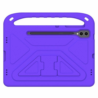 For Samsung Galaxy Tab S9+ Handle EVA Shockproof Tablet Case with Holder(Purple) - Galaxy Tab S9+ Cases by buy2fix | Online Shopping UK | buy2fix